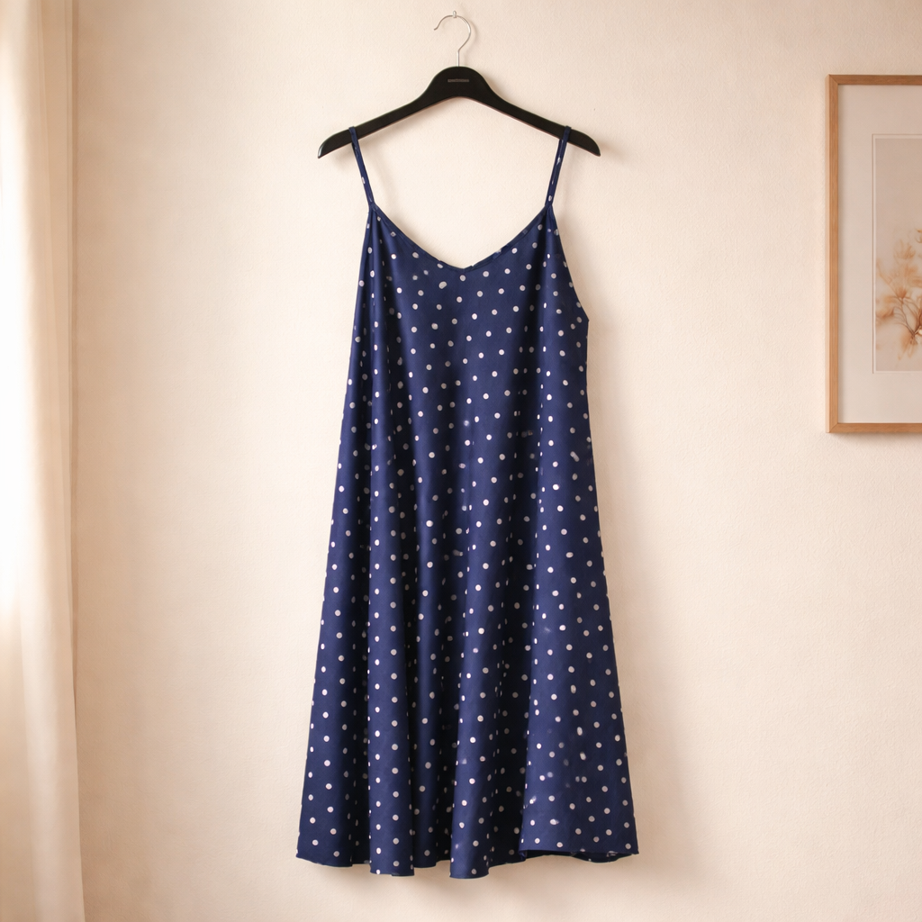 Maxi Kleid mit Polkadots A-Linie