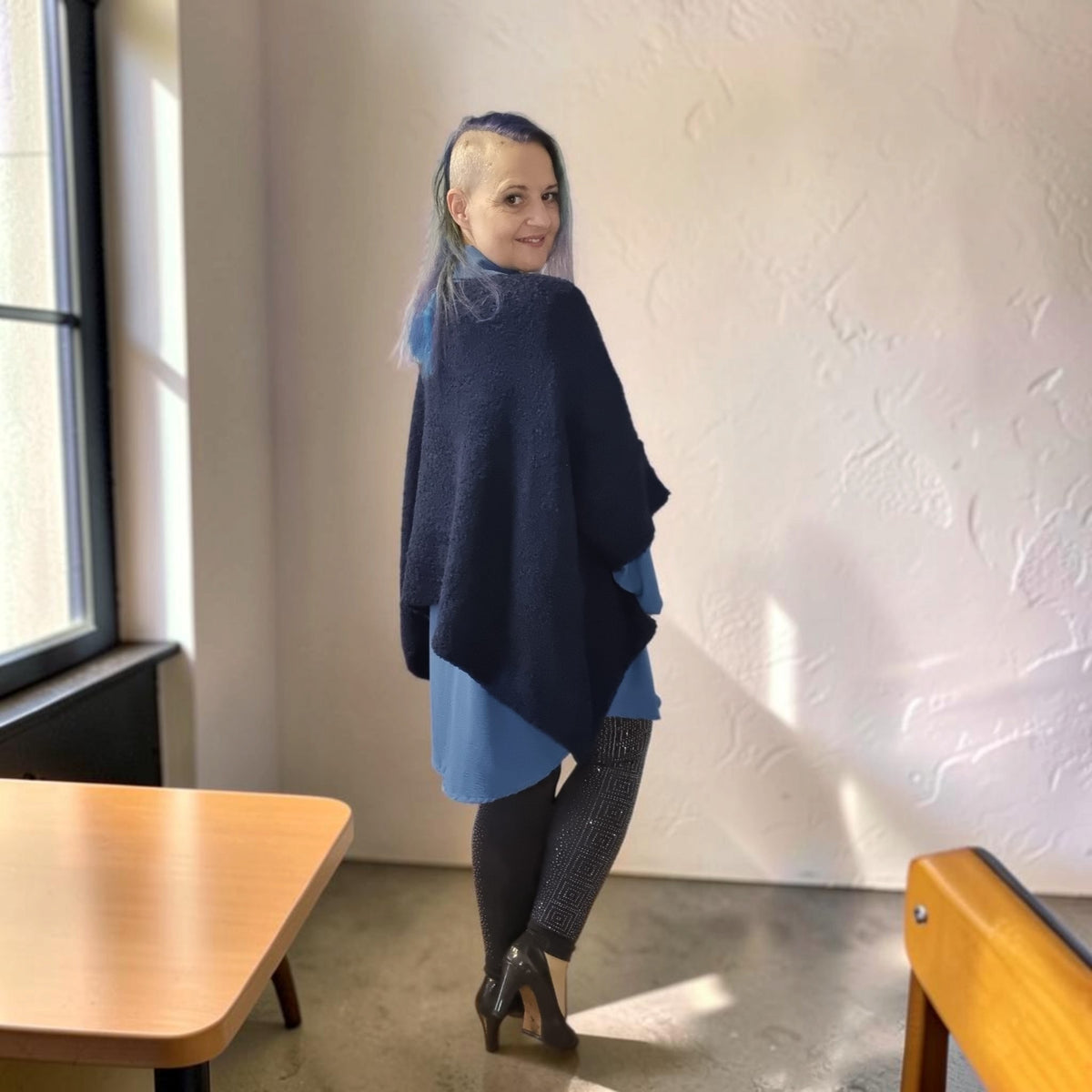 Lässiger Zipfel Strickpulli