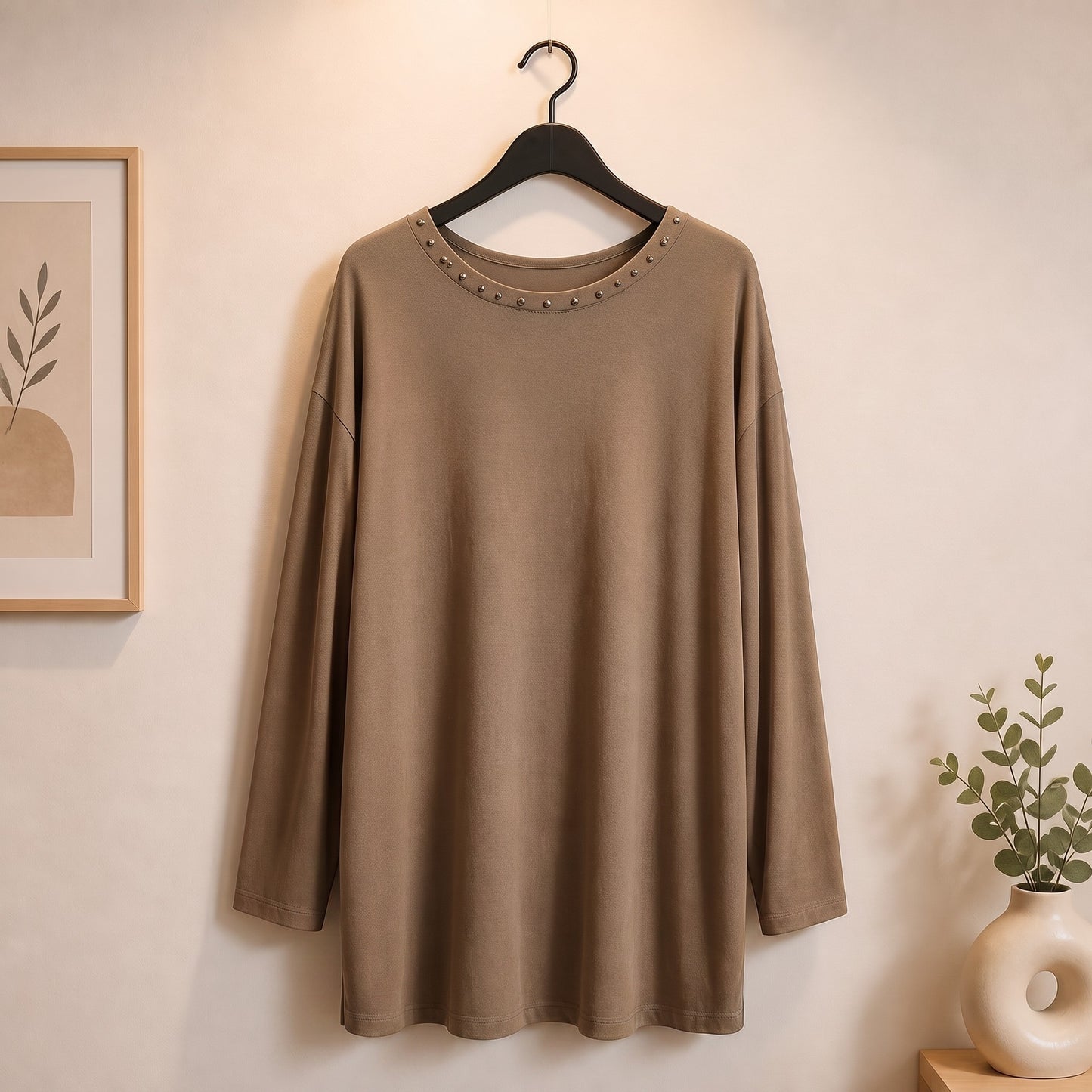 Longshirt mit Nieten Details