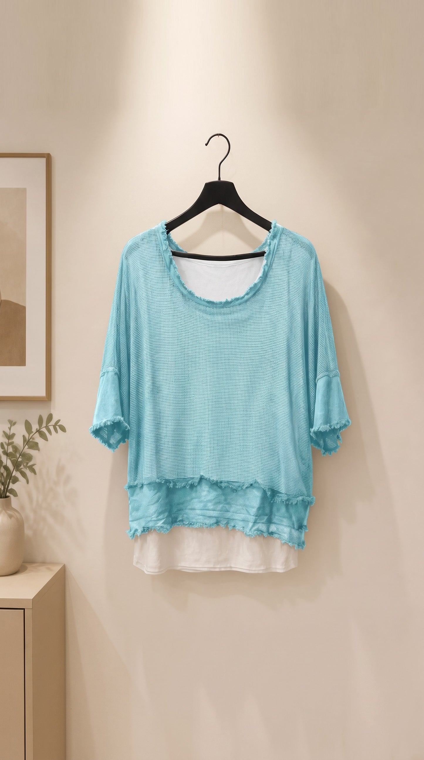 Lässiges Netzshirt mit Top