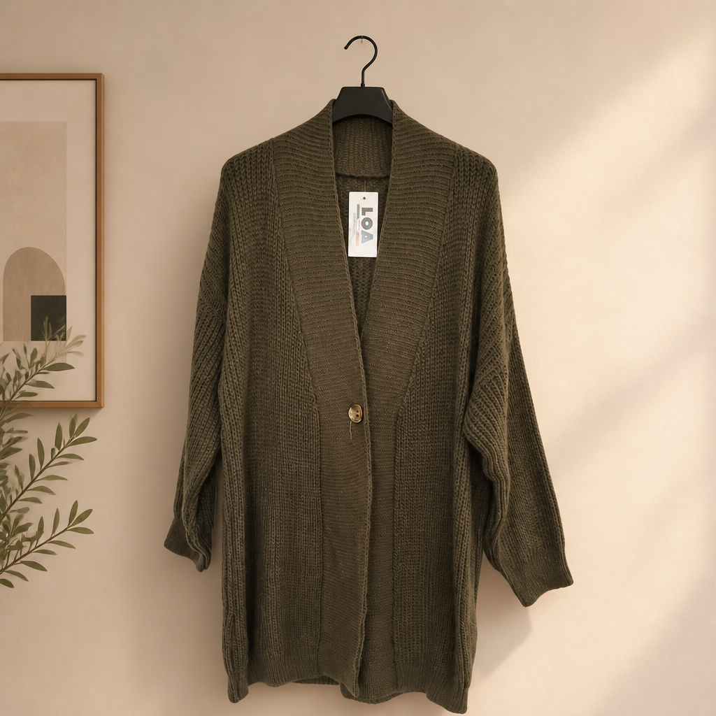 Strick Cardigan mit Knopf