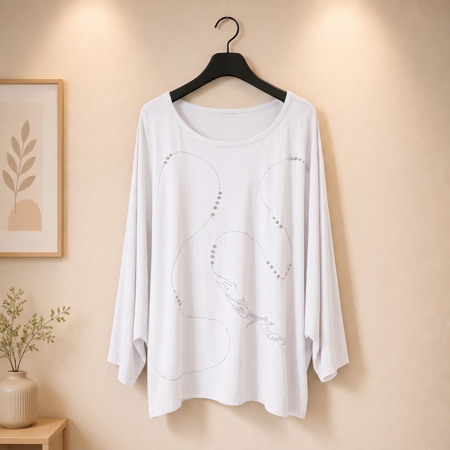 Fledermaus Shirt mit Strass