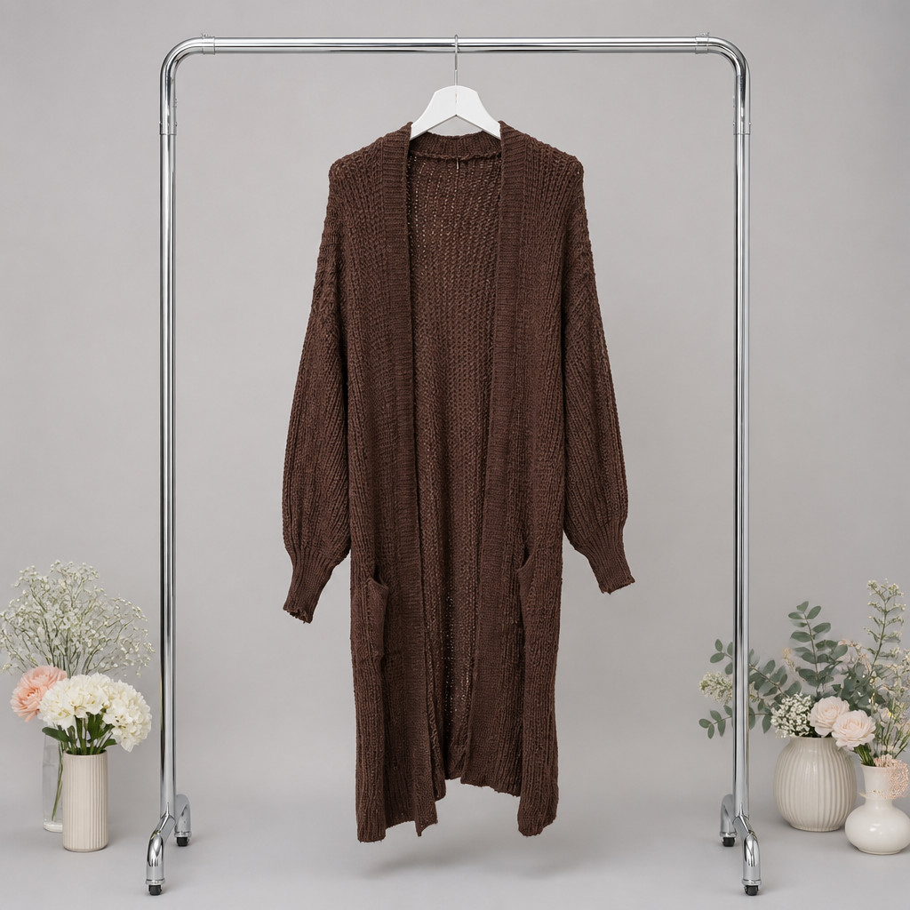 Strickmantel mit Taschen