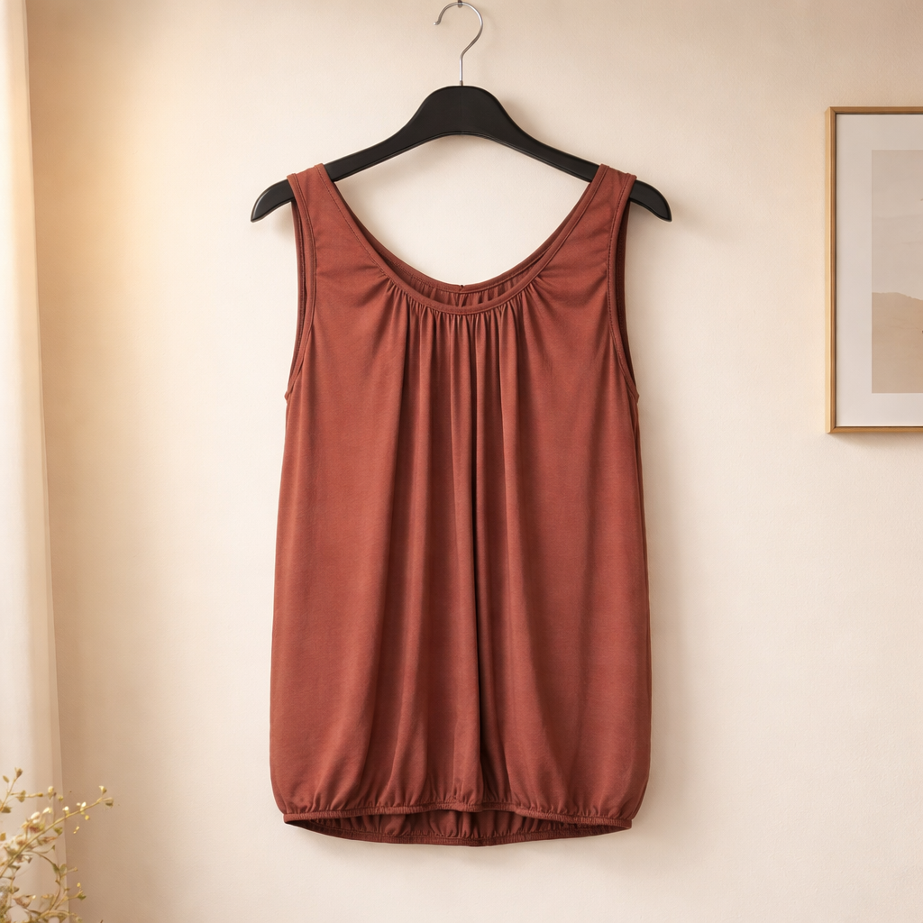 Basic Top mit elastischem Saum