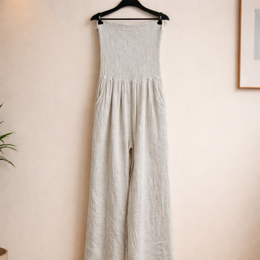 Musselin Jumper mit Taschen