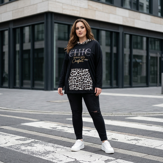 Hoodie Chic and Brave