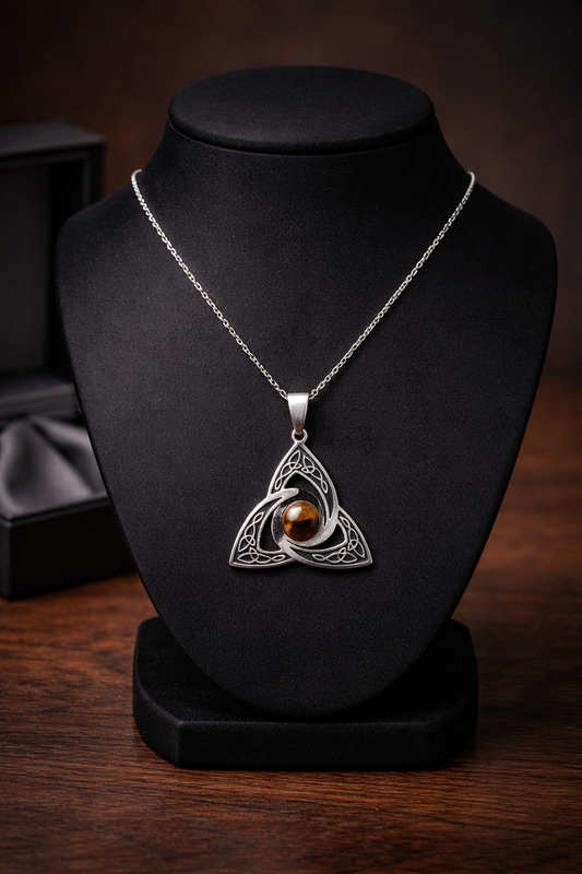 Edelstahl Halskette Triquetra