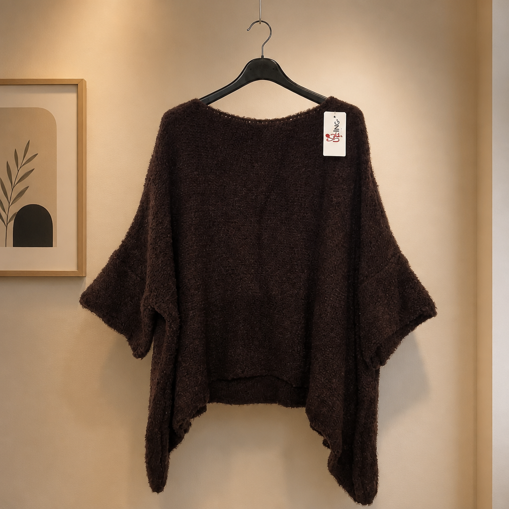Lässiger Zipfel Strickpulli