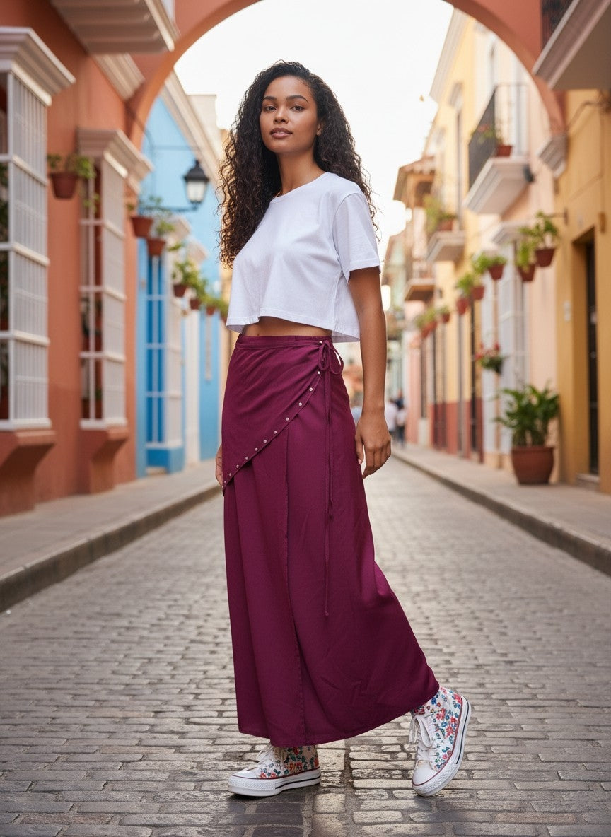 2-in-1 Palazzo-Hose