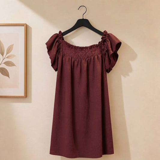 Carmenbluse mit Voilant