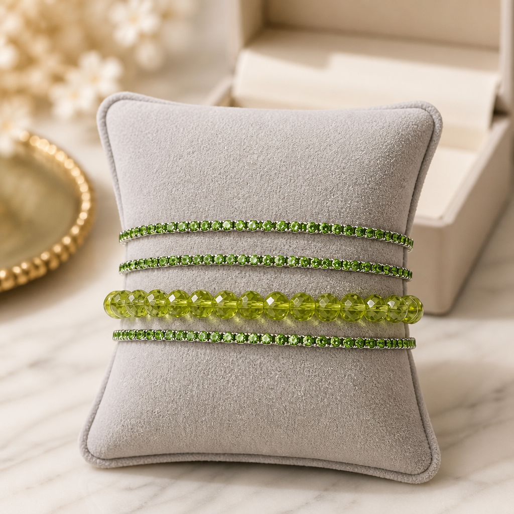 4er Set funkelnde Armbänder