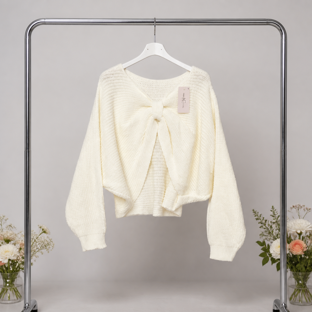 Strickpulli mit Raffung