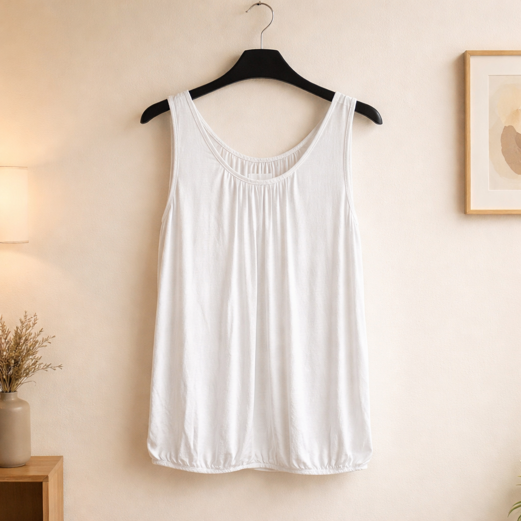 Basic Top mit elastischem Saum