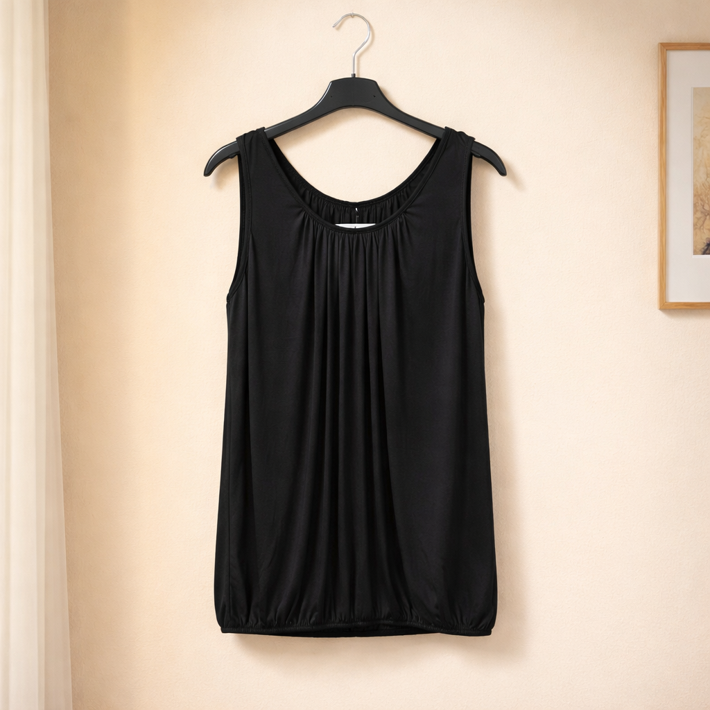 Basic Top mit elastischem Saum