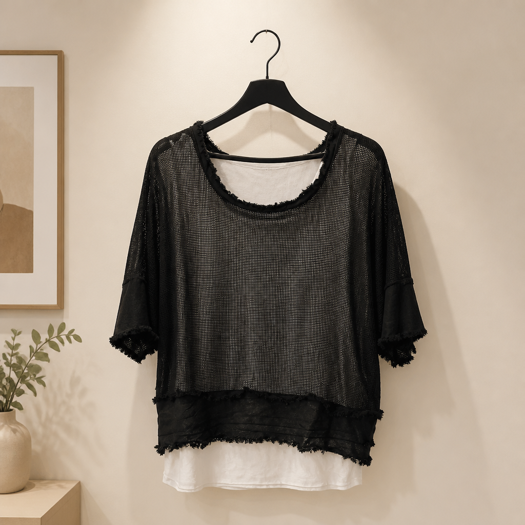 Lässiges Netzshirt mit Top