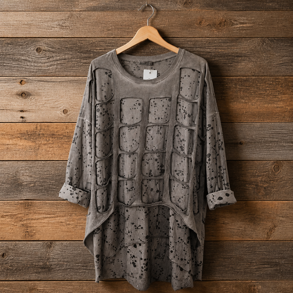 Longshirt mit Gitteroverlay