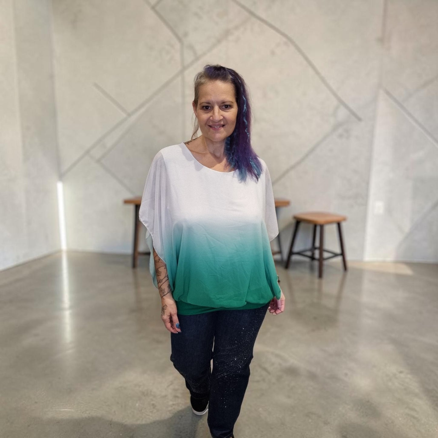 Schmetterlingsbluse "curvy"