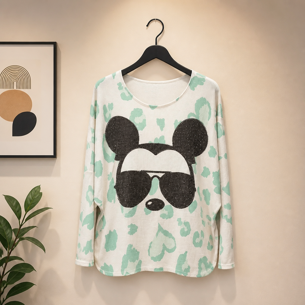 Feinstrick Pulli "M. Mouse"