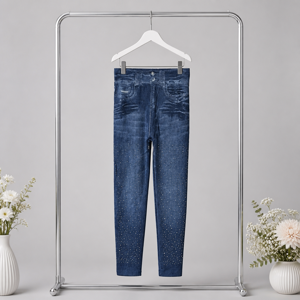 Jeggings Glitzer Look