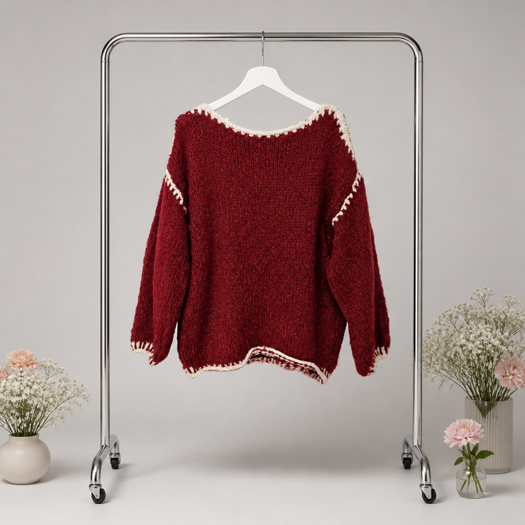 Strickpulli mit Details