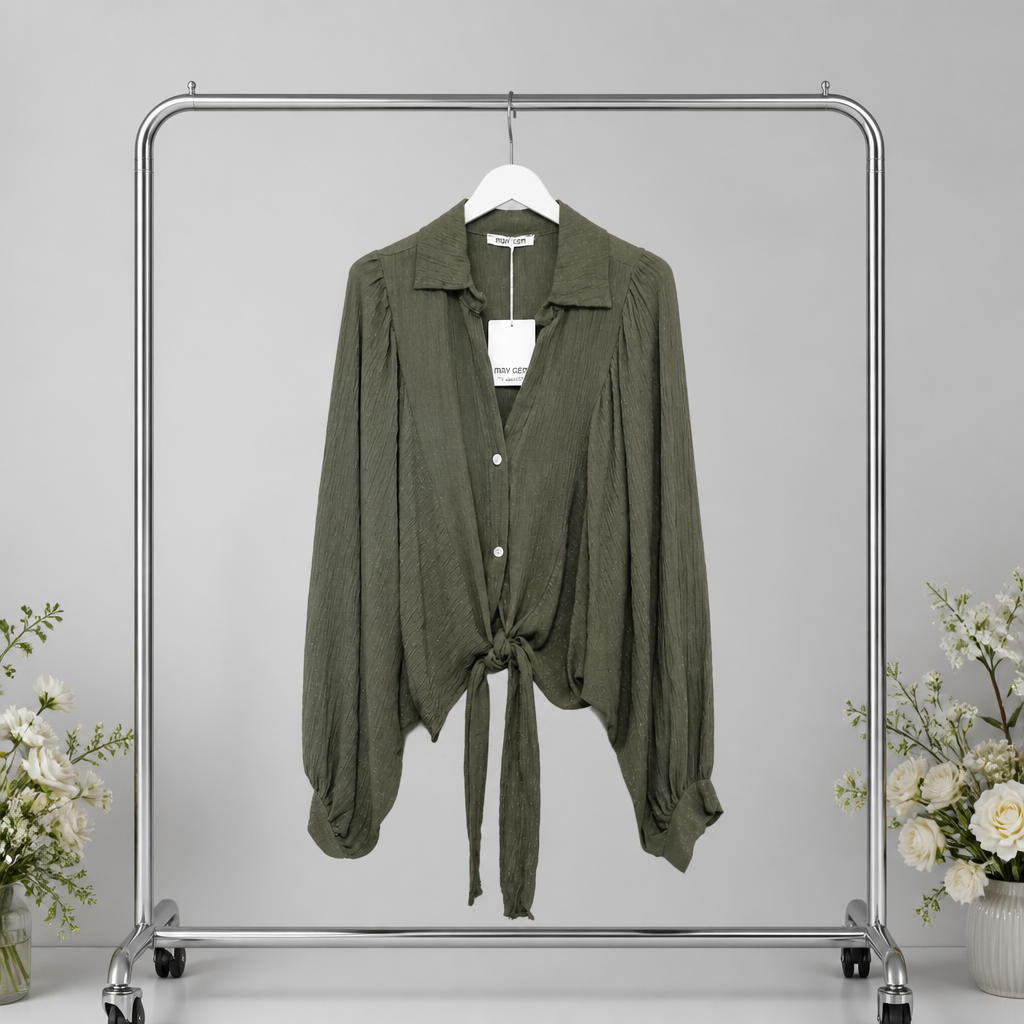 Lässige Bluse mit Schimmereffekt