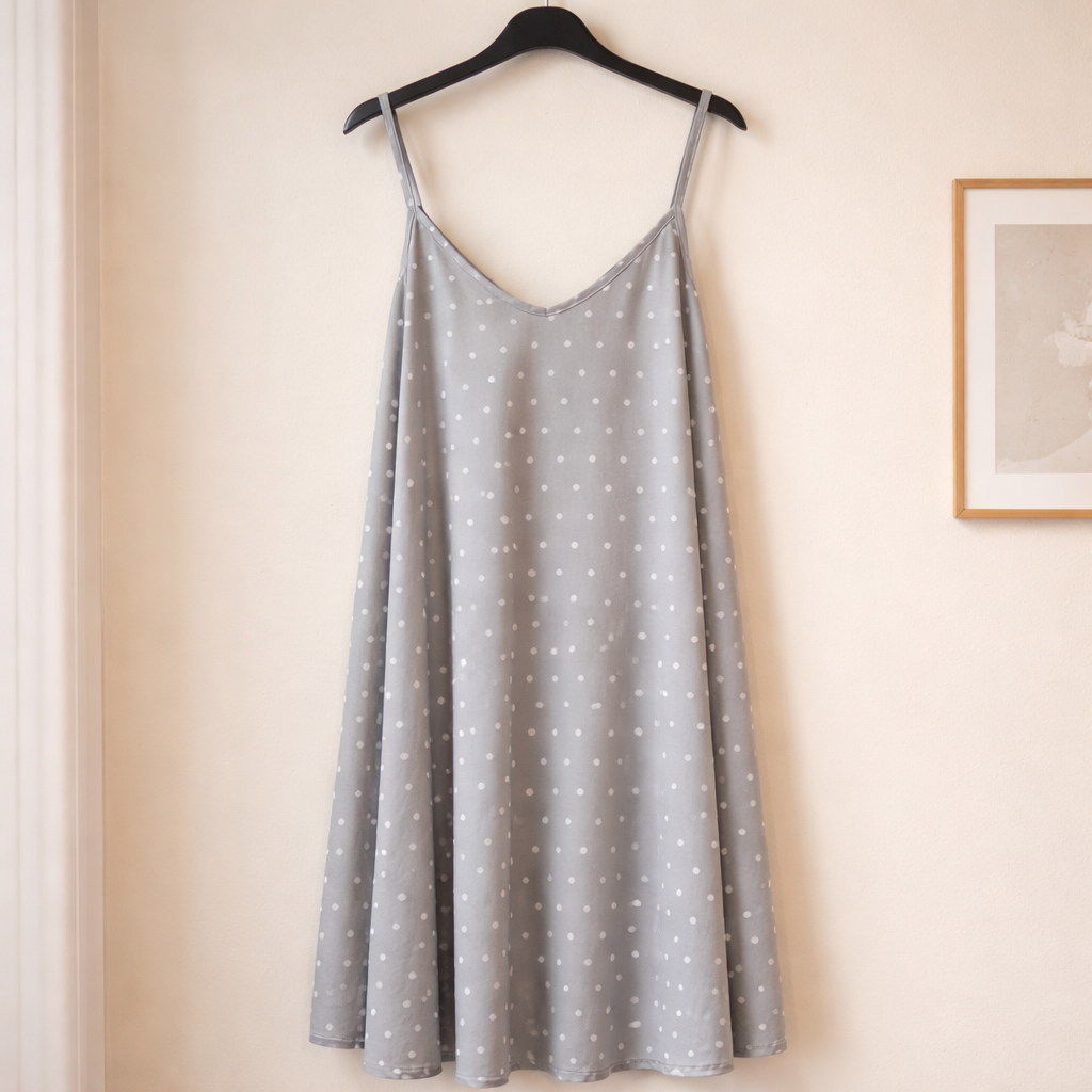 Maxi Kleid mit Polkadots A-Linie