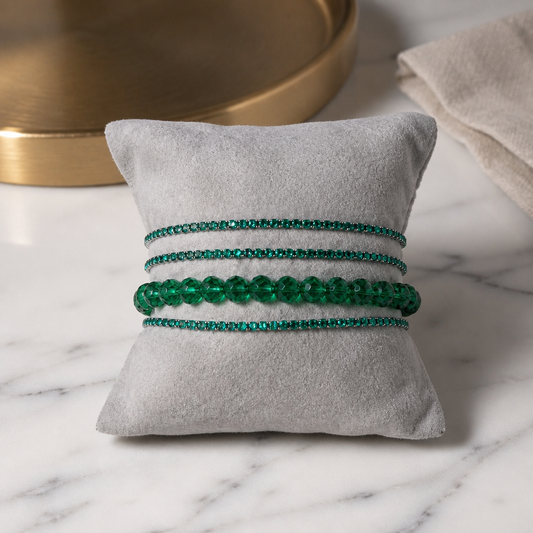 4er Set funkelnde Armbänder