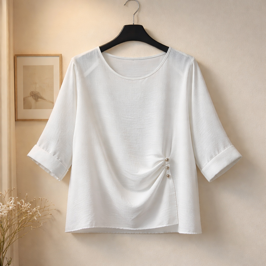 Bluse mit Knopf Details
