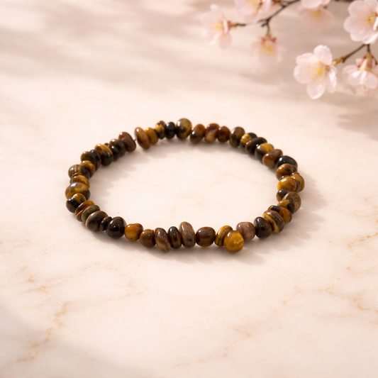Tigerauge Splitterarmband braun