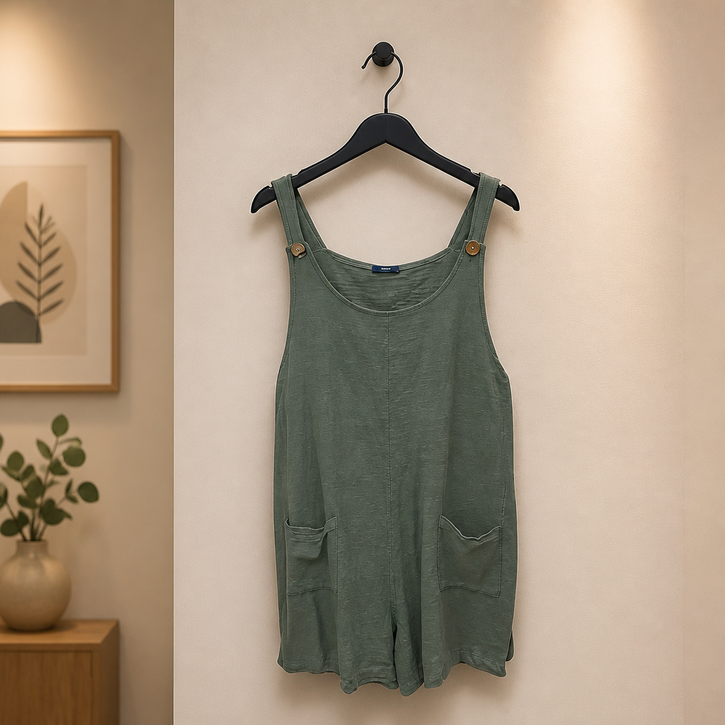 Baumwoll-Leinen Jumpsuit