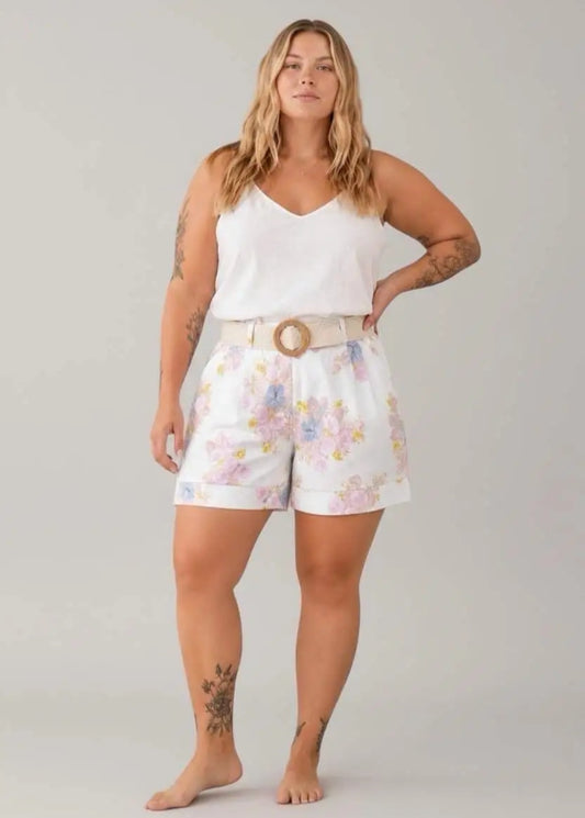 Short mit Blumenprint