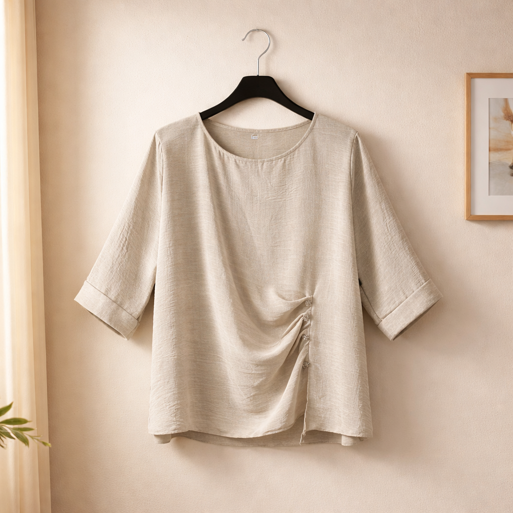 Bluse mit Knopf Details