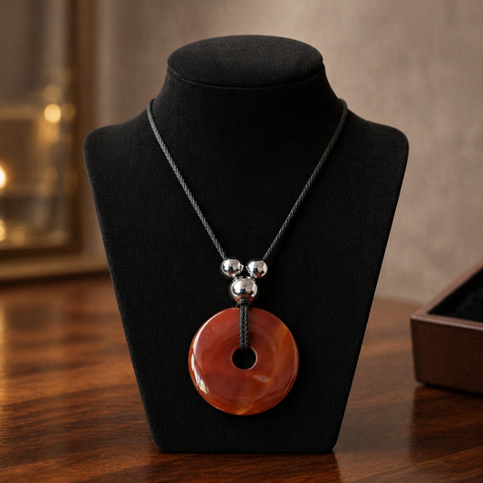 Kette mit Karneol Donut 4cm