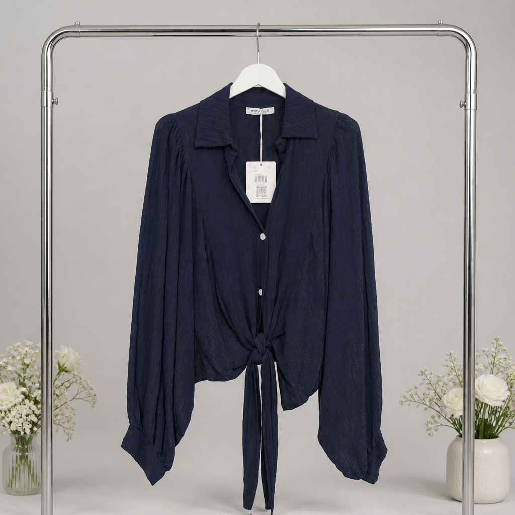 Lässige Bluse mit Schimmereffekt