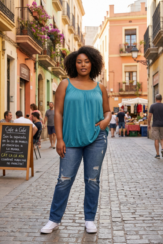 Basic Shirt mit Schleife am Rücken