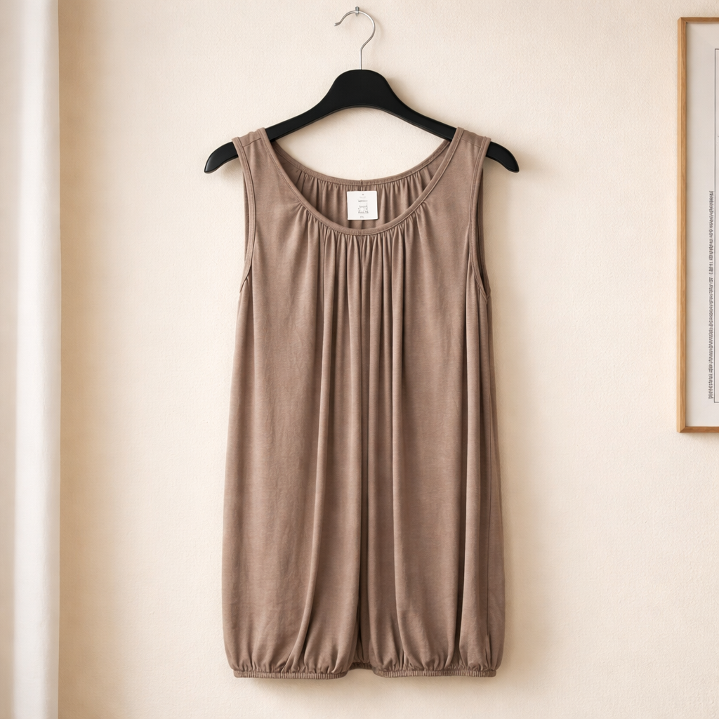 Basic Top mit elastischem Saum