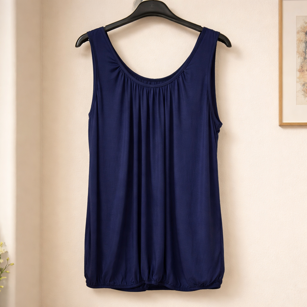 Basic Top mit elastischem Saum