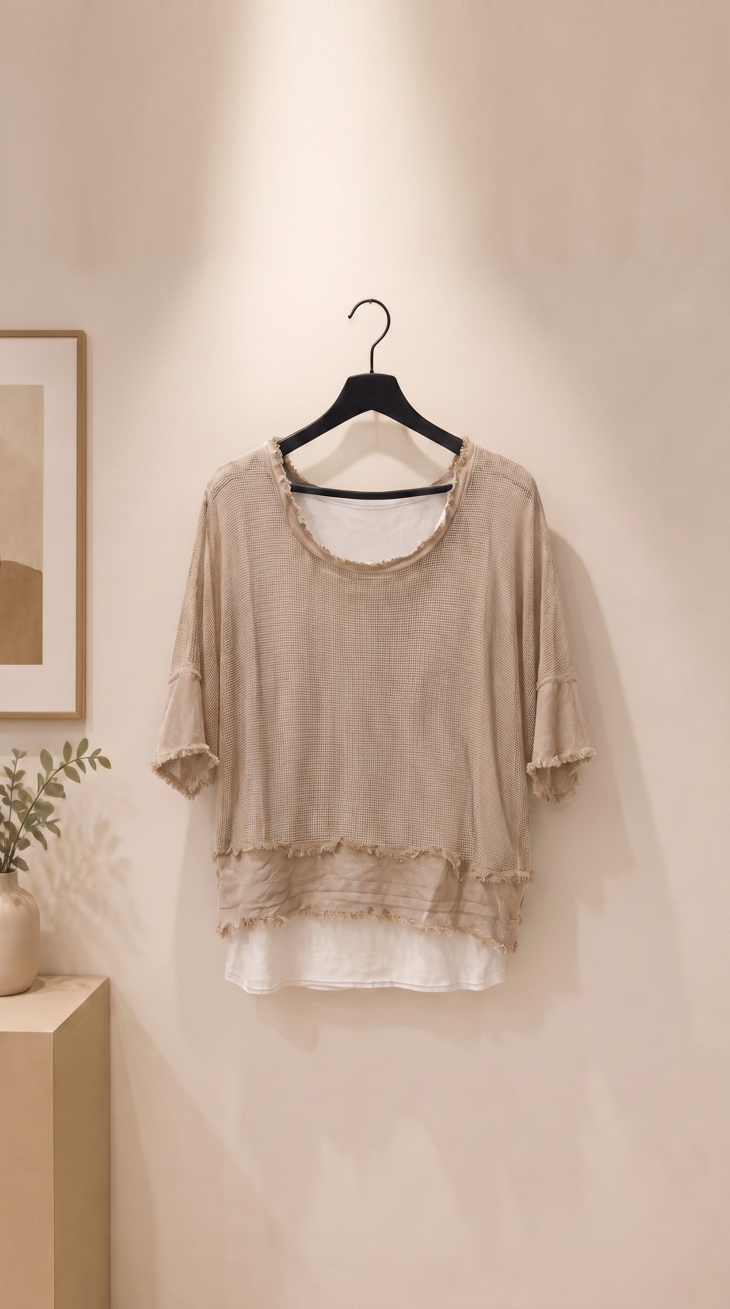 Lässiges Netzshirt mit Top