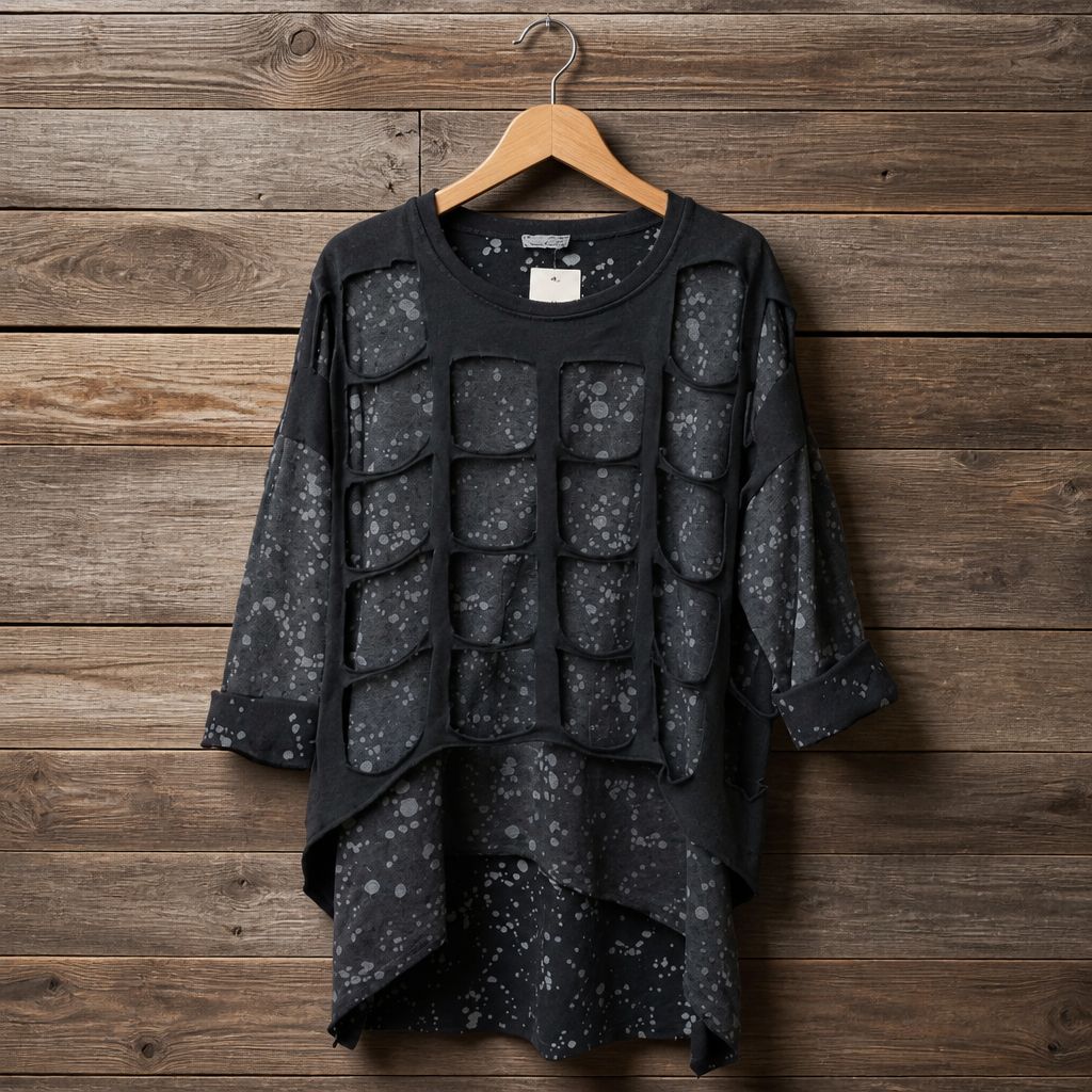 Longshirt mit Gitteroverlay