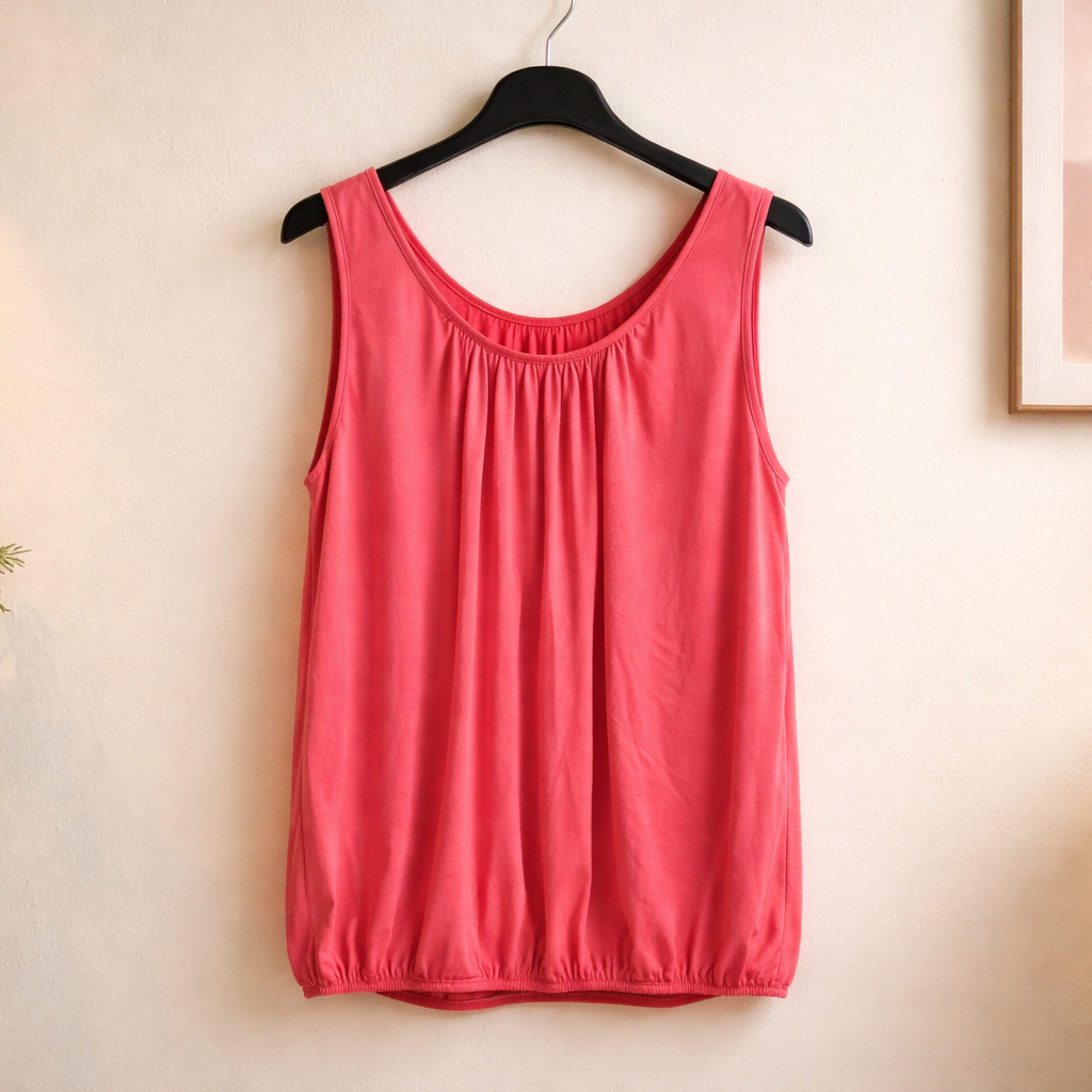 Basic Top mit elastischem Saum