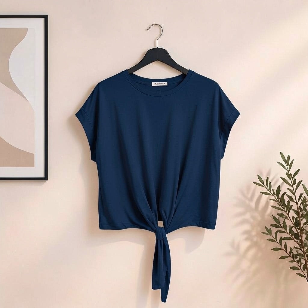 Shirt mit Bindeknoten