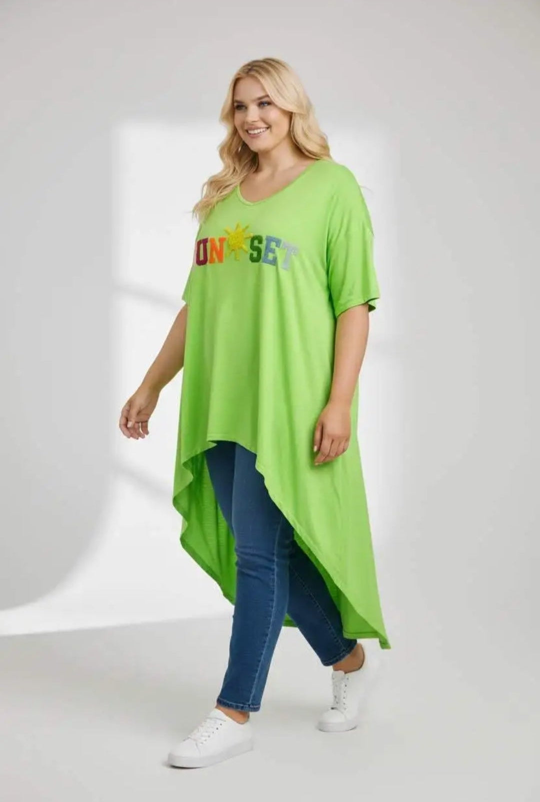 Vokuhila Shirt Sunset mit Taschen