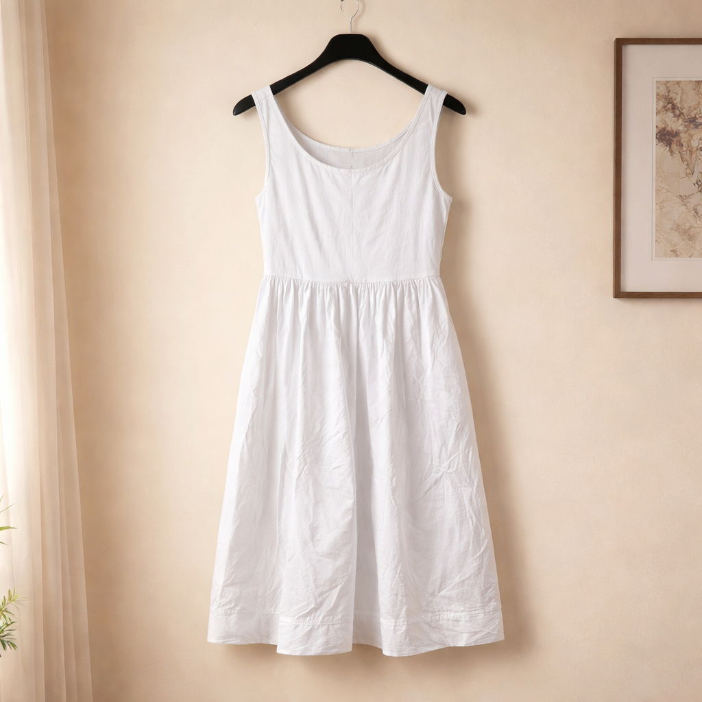 Midi Kleid mit Ripp Oberteil