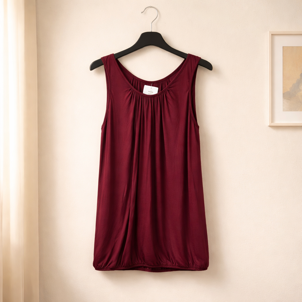 Basic Top mit elastischem Saum