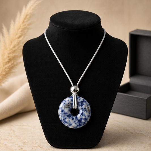 Kette mit Sodalith Donut 3cm