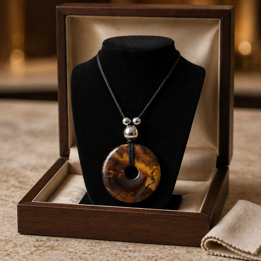 Kette mit Brekzienjaspis 3,5cm
