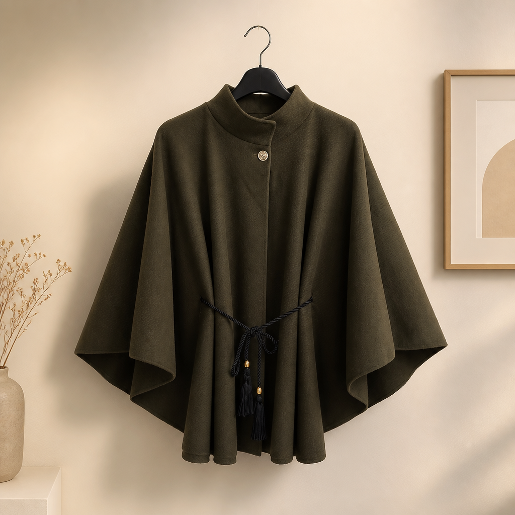 Poncho mit Gürtel