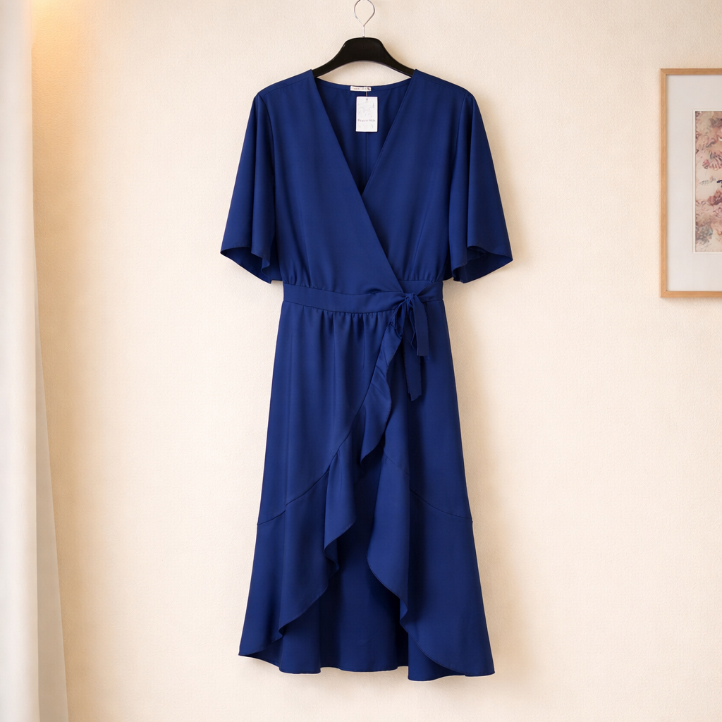 Wickelkleid mit Volant
