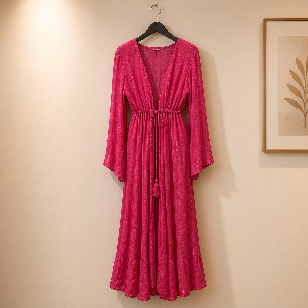 Strand Kimono mit Lurex