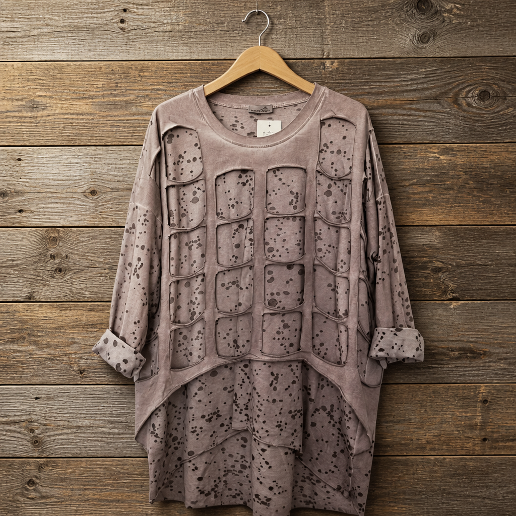 Longshirt mit Gitteroverlay
